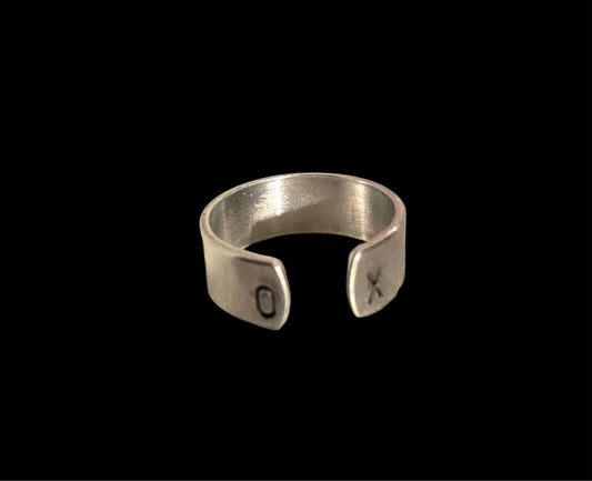 Custom Hand Stamped Adjustable Ring